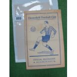 1937-8 Chesterfield v. Sheffield Wednesday Programme, dated August 28th 1937.