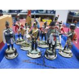 Ten 4½" Stadden Military Figures, all XIX Century themes, British or French, fully painted and