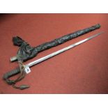 A Mid XIX Century Rifle Brigade/Light Infantry Officers Sword, in correct nickel plated scabbard,