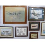 Six Various Framed Prints of Lancaster Bombers.