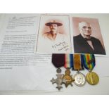 A WWII Medal Group of Four, comprising MBE (Civil), 1914-15 Star, War Medal and Bi-Lingual Victory