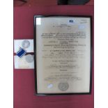 Queen Elizabeth II Police Long Service and Good Conduct Medal to Constable Frank Street, in box of