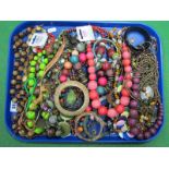A Mixed Lot of Assorted Ethnic Style Costume Jewellery:- One Tray