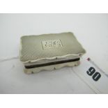 A Hallmarked Silver Snuff Box, JG Ltd, Birmingham 1965, of antique style, shaped rectangular form,