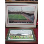 Peter Watson 'Bramall Lane' Limited Edition Colour Print of 500, pencil signed, 34 x 55.5cm, another