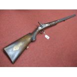 A Mid XIX Century Sporting Style Percussion Musket, smooth bore, minor decoration to lock plate,