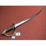 A XIX Century French Cavalry Sabre, by WRK of Germany, proof mark to top of blade, blade 88cm