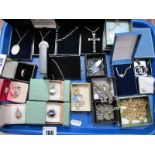 Hallmarked Silver Jewellery and Other Costume Jewellery, including two signet rings, two St