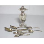 WH&S Plated Lamp Base, converted to electricity/electrically untested) semi gadrooned on circular