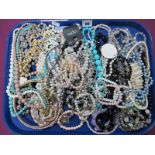 A Mixed Lot of Assorted Costume Bead Necklaces and Bracelets, etc:- One Tray