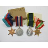 A WWII and Later Group of Four, comprising War Medal, Italy Star, 1939-45 Star and Territorial