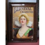 A Late XIX Century/Early XX Century Berneval Cigarette Coloured Poster, possibly a trade carton lid,