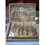 A Late XIX Century Picture Building Blocks Set, with all pictures depicting cotemporary British Army