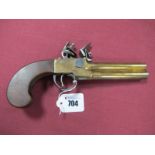A Well Made Modern Replica of a Double Barrel Flintlock Pistol, overall length 23cm