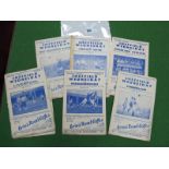 Sheffield Wednesday 1950-1 Programmes v. Charlton, Liverpool, Middlesborough, Sheffield United -