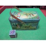 An Early XX Century French Tin, with carrying handle with images depicting The Nursery Rhyme.