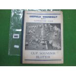 Sheffield Wednesday Cup Souvenir Blotter, featuring cup winners 1935-5 to cover.