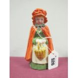 A Mid XX Century Porcelain Figure of Little Red Riding Hood, 15cm high.