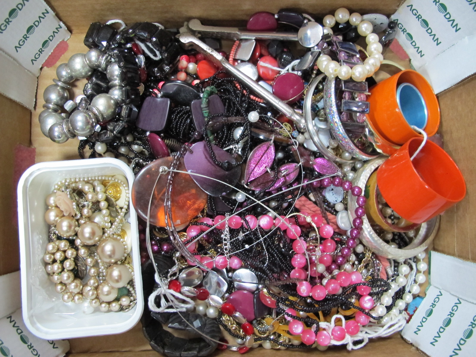 A Quantity of Costume Jewellery:- One Box