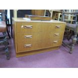 G-Plan. Teak Chest of Three Drawers, circa 1970's, having lipped fold-over handles, 81cm wide.