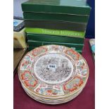 Various Mason's Collectors Plates: Canterbury Tales (2) boxed, Christmas Plates (12) (5 boxed). (