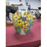 A Moorcroft Pottery Vase, painted in the trial 'Hydrangea' design, shape 3/5, impressed and