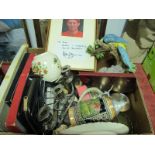 Alan Ball Autograph (unverified), plated goblet, cutlery, German stein, plated basket etc:- One