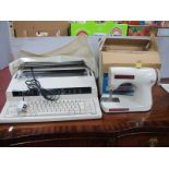 A Mid XX Century Vintage Jones Meccano Lockstitch Sewing Machine (boxed); together with a Brother CE