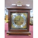 Mahogany Cased Carriage Clock, with brass carry handle and 8-Day movement striking on a bell.