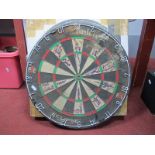 Unicorn Dart Board, bearing eight ink signatures, including Peter Manley, Mark Dudbridge, (