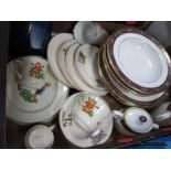 Crown Derby 'Dauphin' Table Ware, of fourteen pieces, nursery ware:- One Box