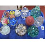 Wedgwood and Kings Lynn Glass Egg Shaped Paperweights, Tweedsmuir and other paperweights and dumps