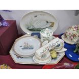 Wedgwood 'Devon Rose' Octagonal Meat Dish, various trinkets including Aynsley, Wedgwood,