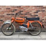 An Original 1974 Vintage PUCH MV50 Moped, 50cc, V5 and Key not present. 9,018 Miles shown on
