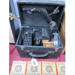 An Early XX Century Hunter Projector in Original Travel Case; together with six 9.5mm films