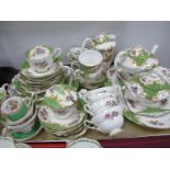 Paragon Bone China 'Rockingham' Pattern Tea Service, including teapot, cups and saucers, bread and