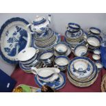 Booth's 'Real Old Willow' Blue and White Dinner Service, of approx. seventy-seven pieces.