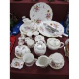 Royal Crown Derby 'Derby Posies' Tea Ware, including teapot, tea and coffee cups and saucers, jugs