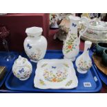 Aynsley Cottage Garden Trinket Tray, vase, lidded pot, jug and vase:- One Tray