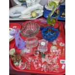 Isle of Wight Glass Fish, Caithness vase, Pied Piper, other glassware:- One Tray
