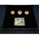 The Queen Elizabeth II Gold Proof Crown Set, comprising of 1996 70th Birthday Crown, 2006 80th