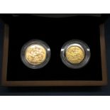 The Royal Mint 1909 Sovereign and Half Sovereign Pair, accompanied by literature, cased.