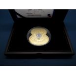 Jersey 2013 The Gold 5oz Poppy Coin, Ten Pounds, certified No.08 of 25, cased.