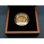 The Royal Mint 2009 UK Robert Burns Two Pounds Gold Proof Coin, certified No.0294, cased.