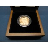 The Royal Mint 2011 UK Edinburgh One Pound Gold Proof Coin, certified No.0219, cased.