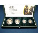 The Royal Mint 2006 United Kingdom Gold Proof Four Coin Sovereign Collection, comprising of five