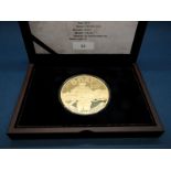 A D-Day 70th Anniversary Jersey 2014 Gold 5oz Coin, certified No. 02 of 45, cased.