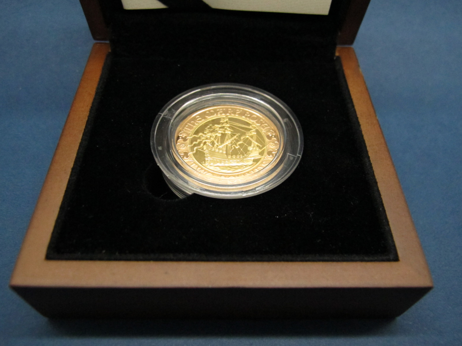 The Royal Mint 2011 UK Mary Rose Two Pounds Gold Proof Coin, certified No.1473, cased.