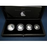The Royal Mint 2007 Britannia 20th Anniversary Platinum Proof Collection, (four coins)