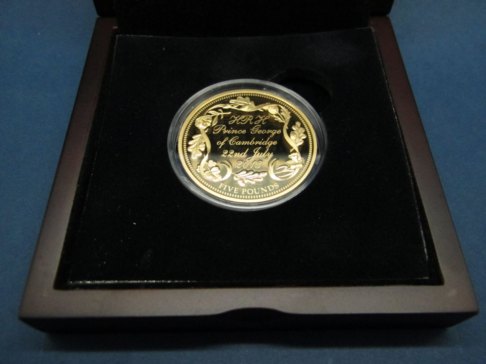 Guernsey 2013 Gold Five Pounds Coin, Celebrating 'The Royal Birth HRH Prince George of Cambridge',